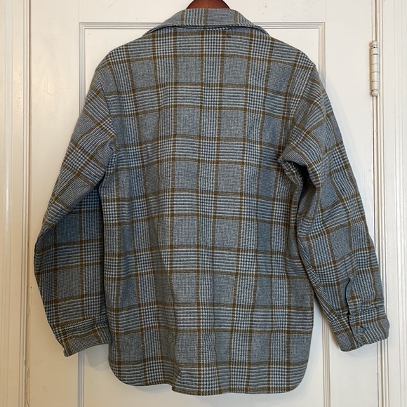 Vintage Woolrich Plaid Wool Flannel Shirt Jacket size large - Picture 3 of 9